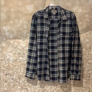 Men’s blue and white flannel timberland XL shirt